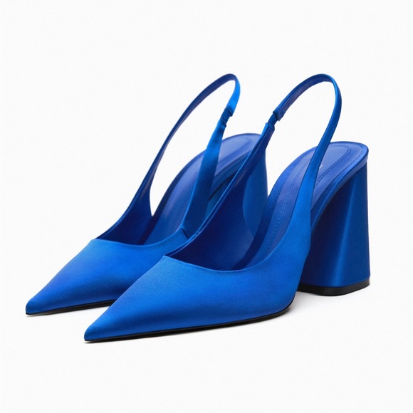 Block Heel Slingback Shoes - Picture 2 of 2